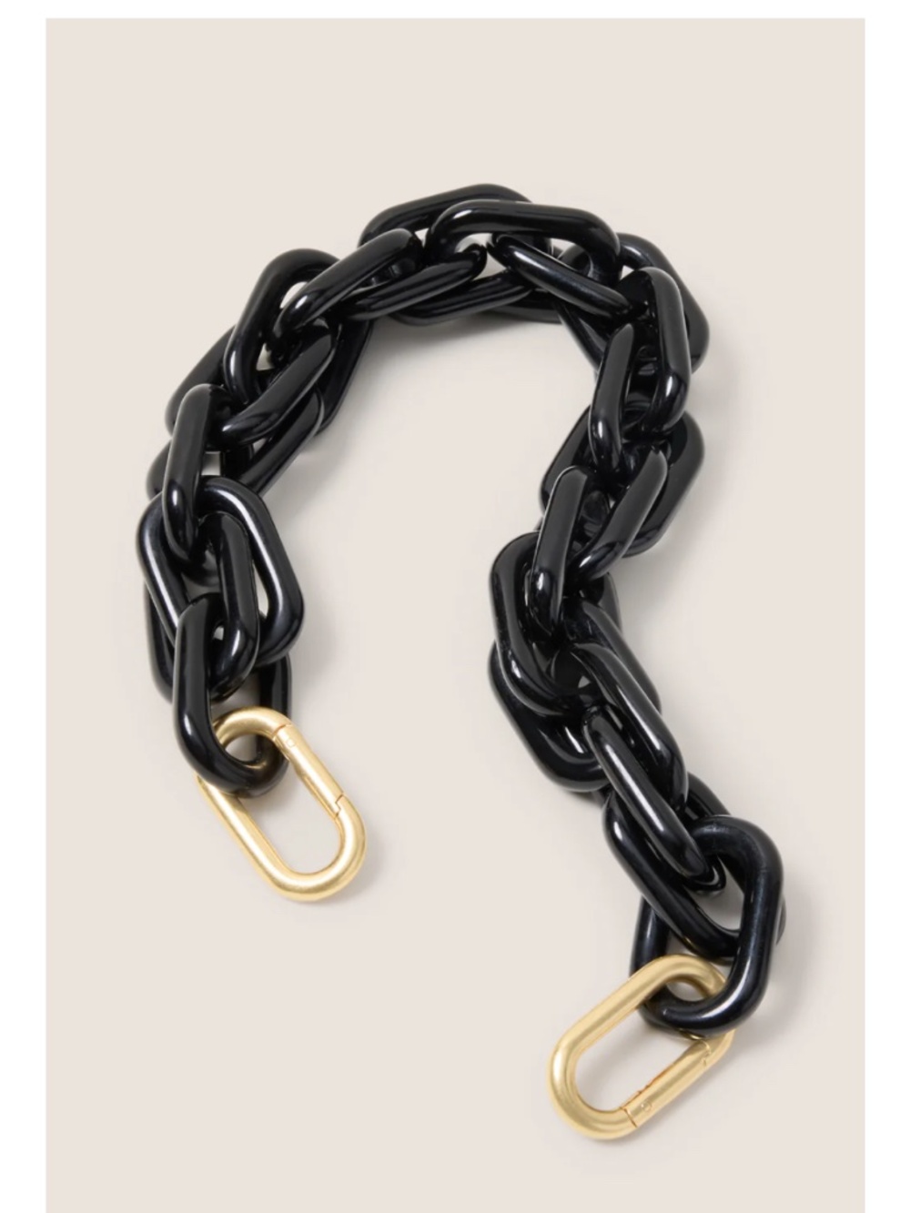 Clare V Shortie Chunky Resin Strap Black